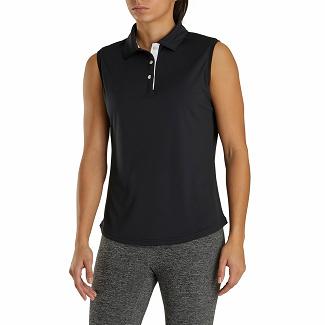 Women's Footjoy ProDry Golf Shirts Black NZ-23042